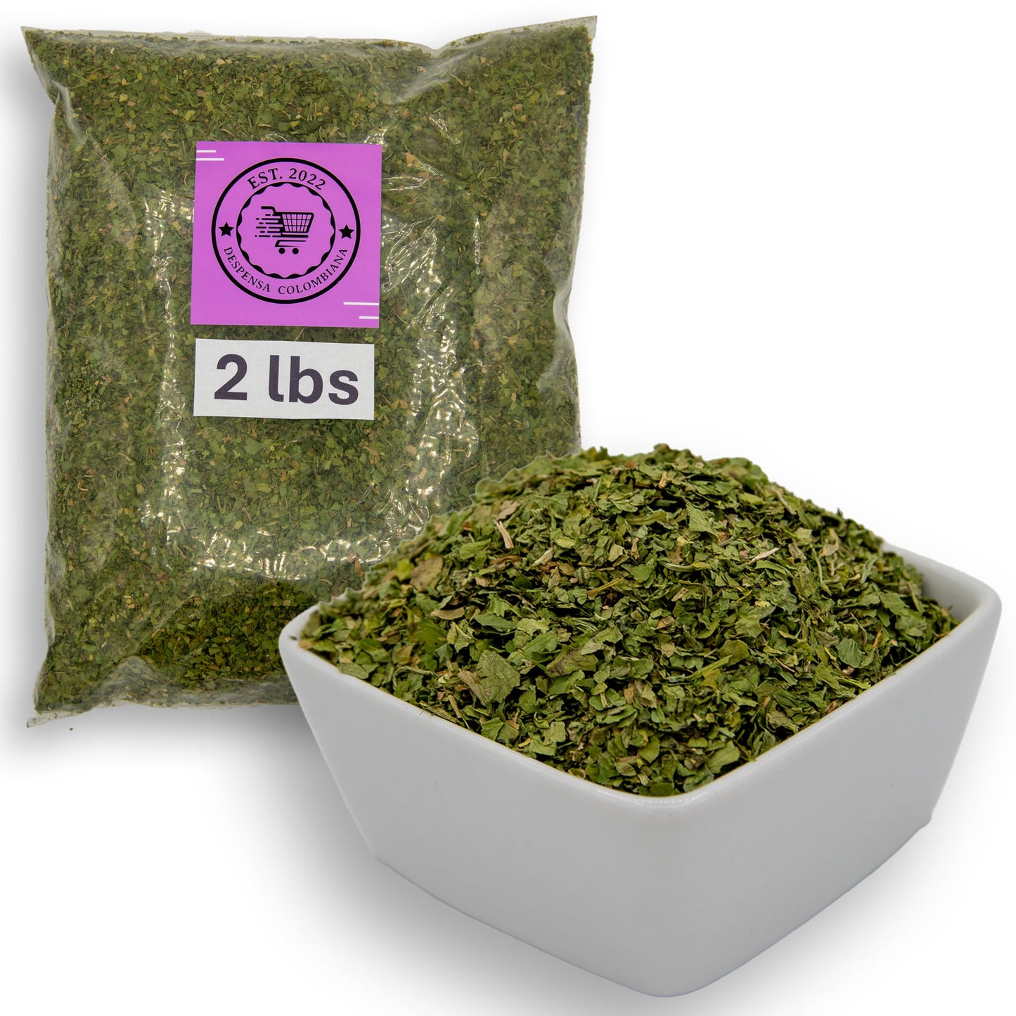 2 Lbs Dried Cilantro Flakes - Despensa Colombiana Coriander Leaves, Cilantro Leaves Bulk 32 oz - Ideal for cooking new dishes, soups, chicken