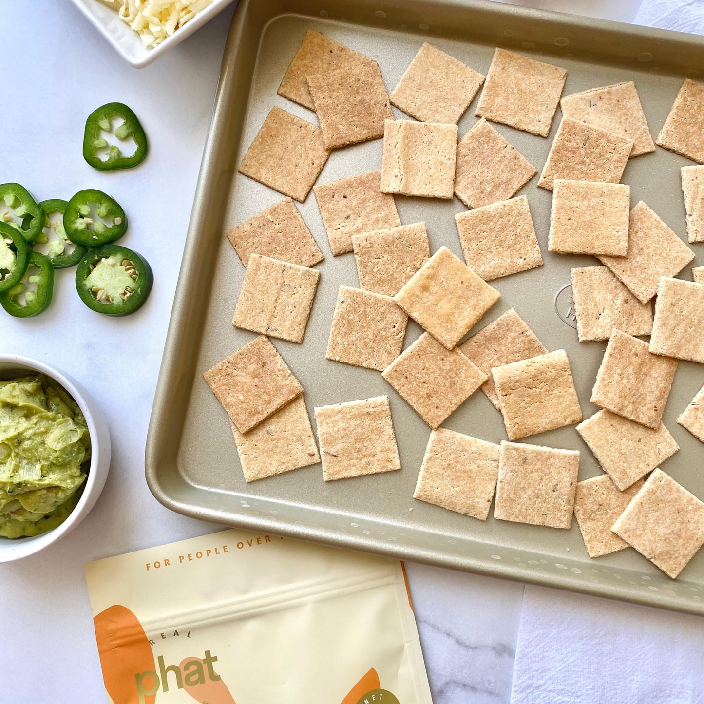 Original Almond Flour Crackers by Real Phat Foods - Low Carb, Gluten-Free Keto Crackers - Pack of 3 (Original)