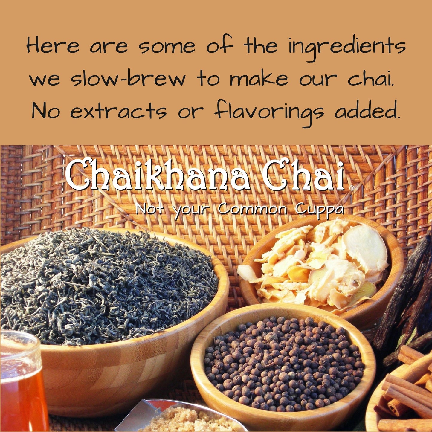 Chaikhana Chai - Spicy Masala Chai Concentrate - Makes (40) Drinks - Slow Brewed with Organic Black Tea, Ginger and Fresh Crushed Spices - 1/2 Gallon