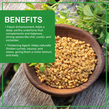 Organic Fenugreek Powder 8oz Jar - Gluten Free, Non-GMO, Methi Powder, Pure, Raw & Natural - Great As A Spice Or Even For Hair Growth by Jiva Organics