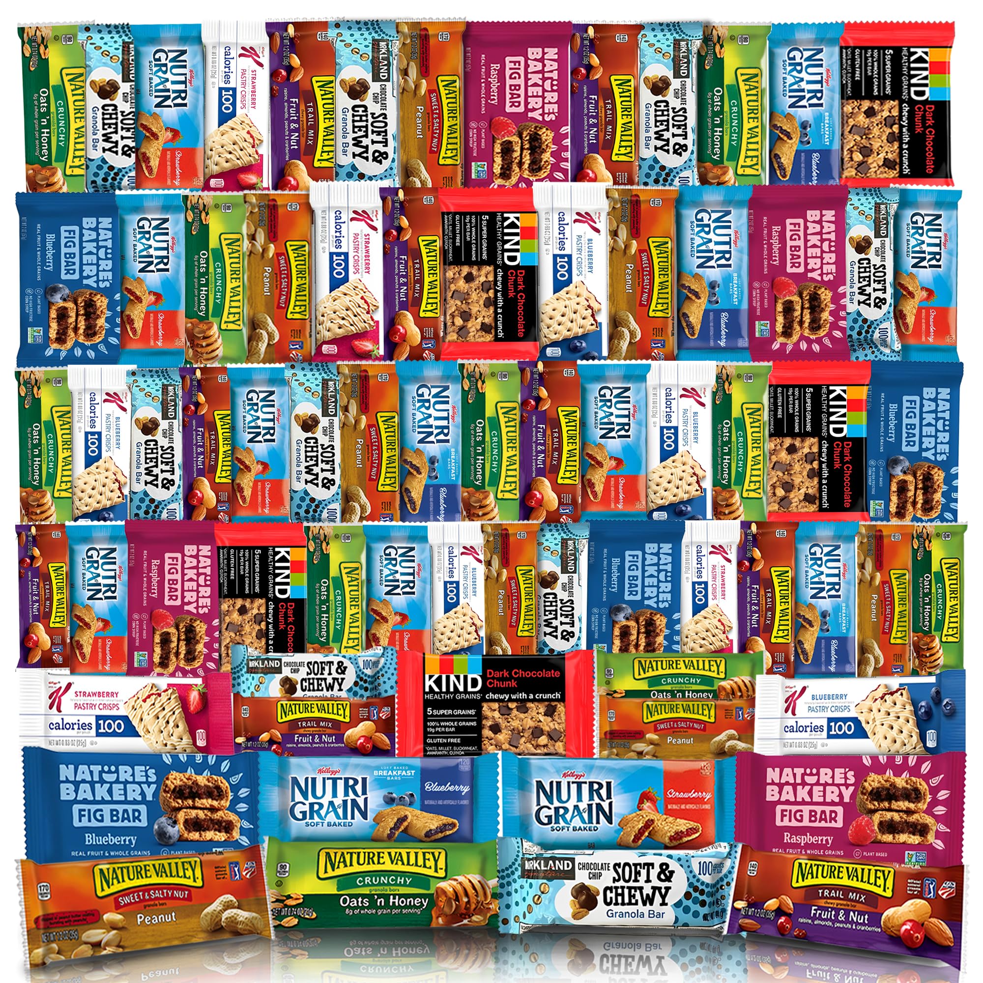 Veratify Healthy Mixed Snack Box (66 Count) Snacks Gift Basket Granola Bars Bulk Variety Grab and Go Men Women Adults Office Work Travel Employee