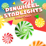 Fruit Starlights | 1 Pound Bag - 75 Count | Hard Candy Individually Wrapped | Assorted Fruit Flavored Pinwheels | Old Fashioned Candy | Orange