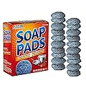 SCRUBIT 20 Pack Steel Wool Soap Pads - Metal Scouring Cleaning Pads for Dishes, Pots, Pans, and Ovens - Pre-Soaped for Easy Cleaning of Tough Kitchen
