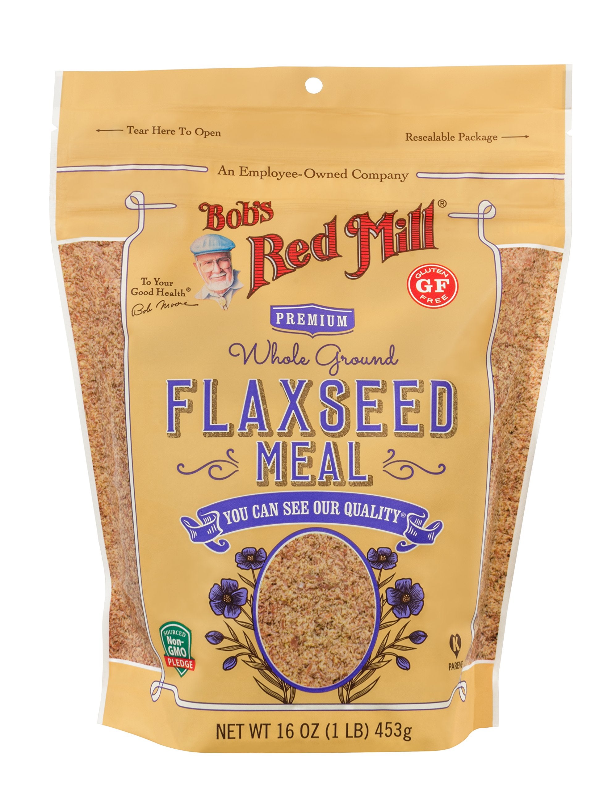 Bob's Red Mill Flaxseed Meal, 16oz (Pack of 1) - Gluten Free, Non GMO, Vegan, Paleo Friendly, Keto Friendly, Kosher