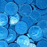 Fort Knox Caribbean Blue Milk Chocolate Coins - 1 LB Mesh Bag