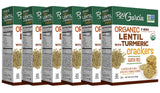 RW Garcia Organic Lentil & Turmeric Crackers, Gluten Free, 5.5oz Boxes, 6 Pack