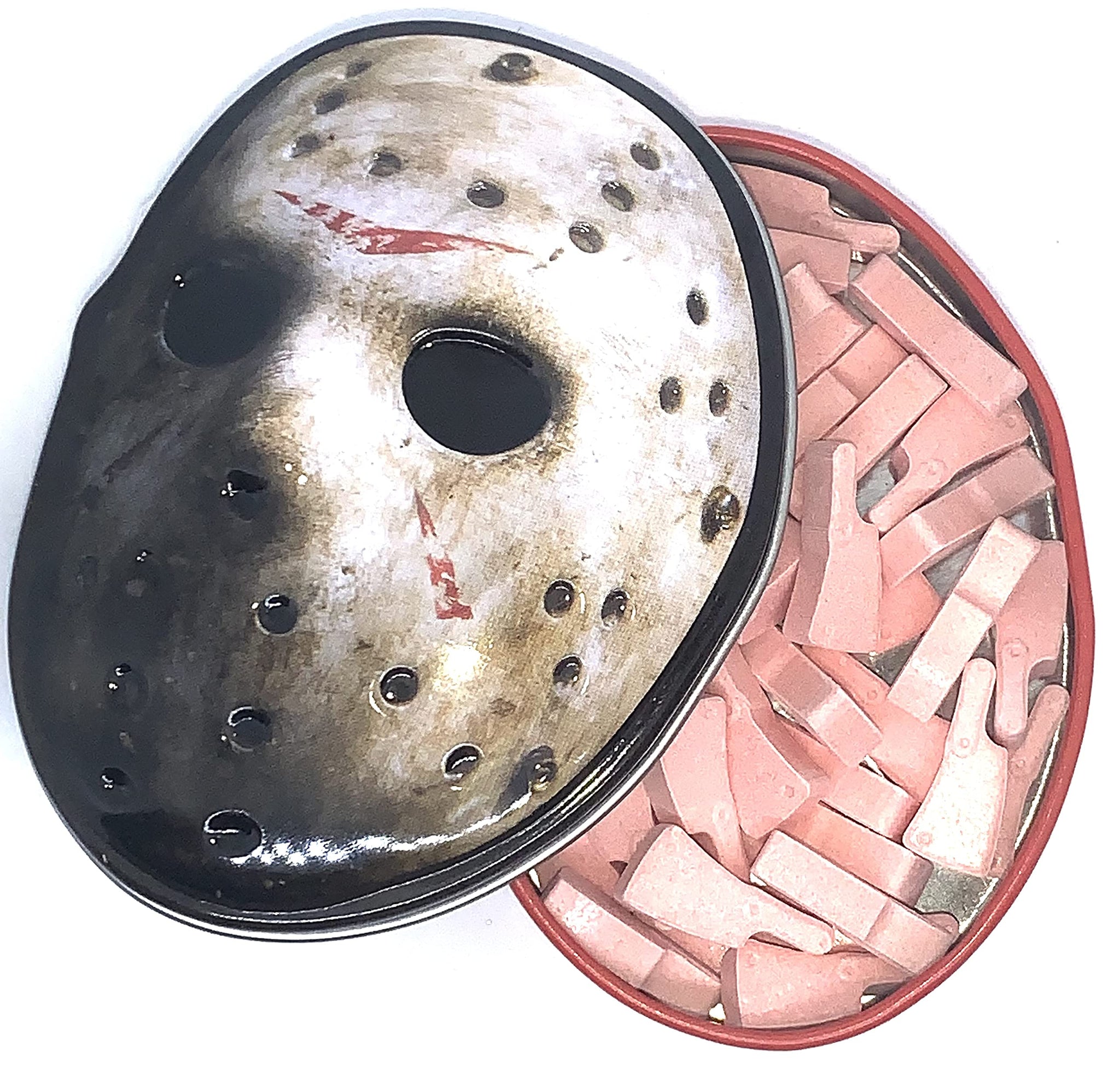 Friday The 13th Jason Mask Cleaver Cherry Sours Candy Tin
