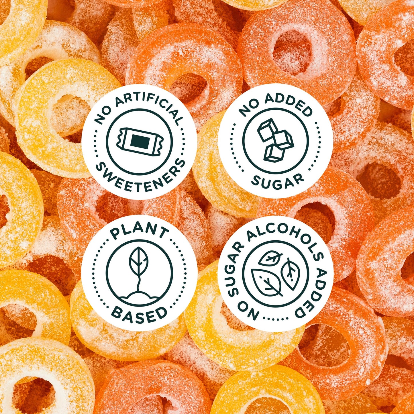 Smart Sweets, Peach Rings, 1.8 Ounce