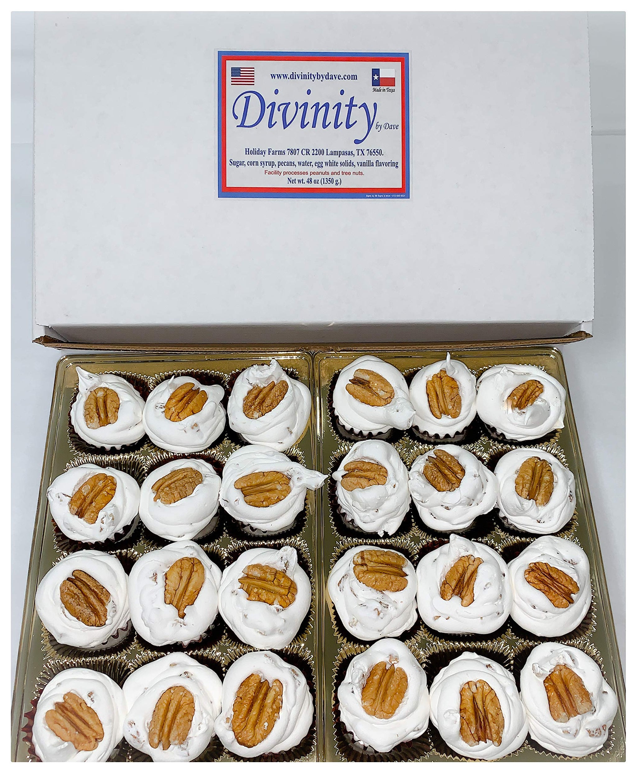 24 Piece Divinity Gift Box (With Pecans) Old Fashioned Divinity, Just Like Home Made Divinity.