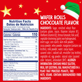 Colombina Christmas Wafer Rolls, Chocolate Flavored, 12 Individually Wrapped Sticks Per Box, 4.95oz (Pack of 1)