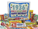 RETRO CANDY YUM ~ 1936 90th Birthday Gift Box of Nostalgic Candy from Childhood for 90 Year Old Man or Woman Born 1936