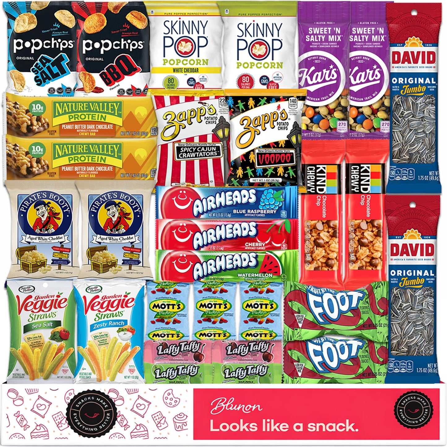 Gluten Free Snacks Variety Pack - Healthy Snack Box Care Package - Bulk Assortment (30 Count)