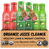 Karviva Organic Juice Cleanse for Sugar Detox & Weight Control - Ancient Eastern Remedies for Healthy Digestion & Gentle Detox with Sprouts, Aloe Vera