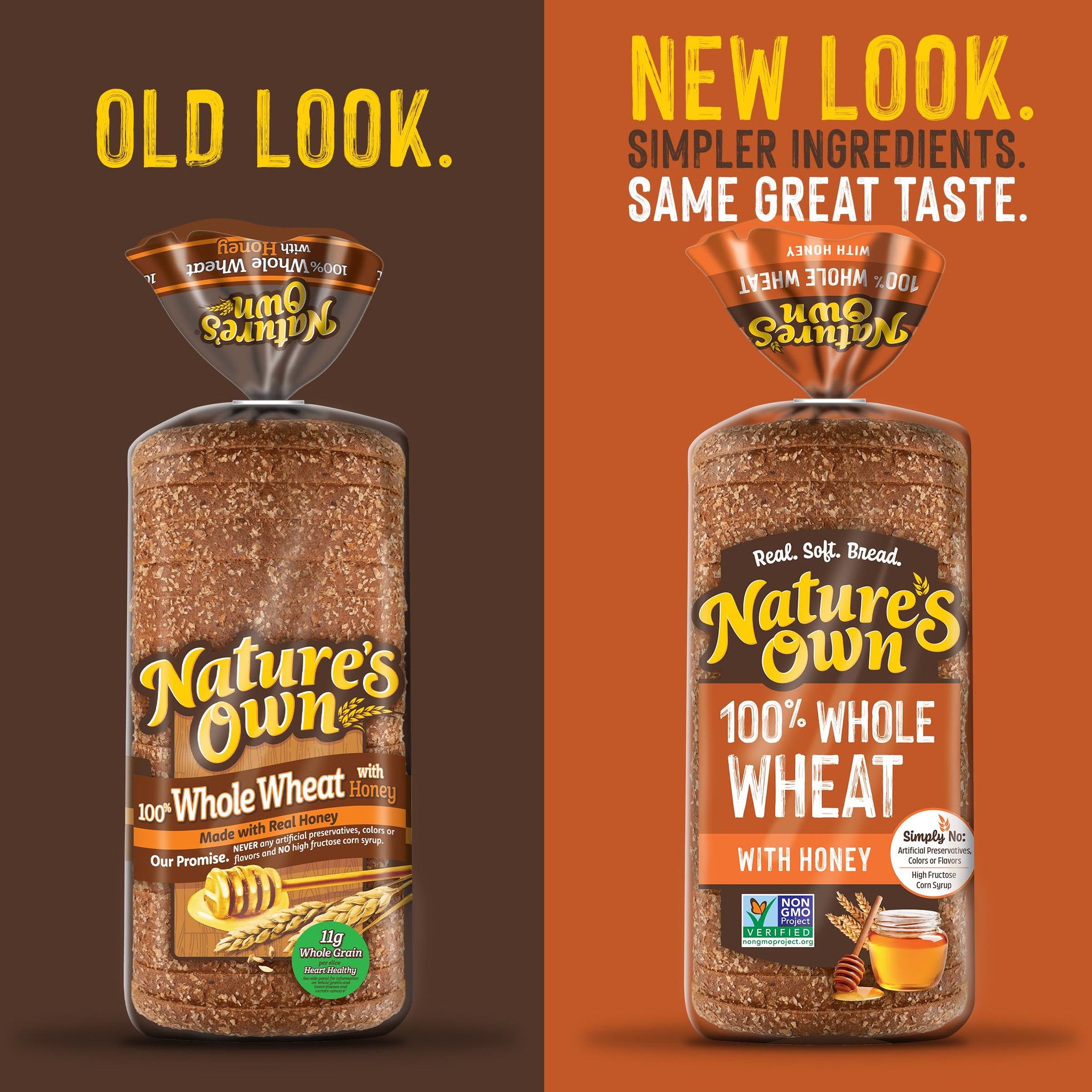 Nature's Own 100% Whole Wheat Bread with Honey, Sliced Whole Wheat Sandwich Bread, 16 oz Loaf
