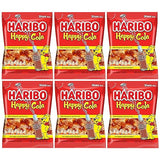 Haribo Happy Cola Gummy Candy Pack of 6 (5oz Bags) American Dulces Candy Pack for Halloween, Easter & More in a King of Sweets Bulk Bag