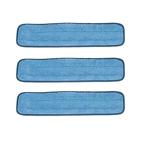 Real Clean 36 inch Microfiber Wet Mop Refill Pads for Flat Mop Frames (Pack of 3)
