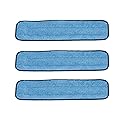 Real Clean 36 inch Microfiber Wet Mop Refill Pads for Flat Mop Frames (Pack of 3)