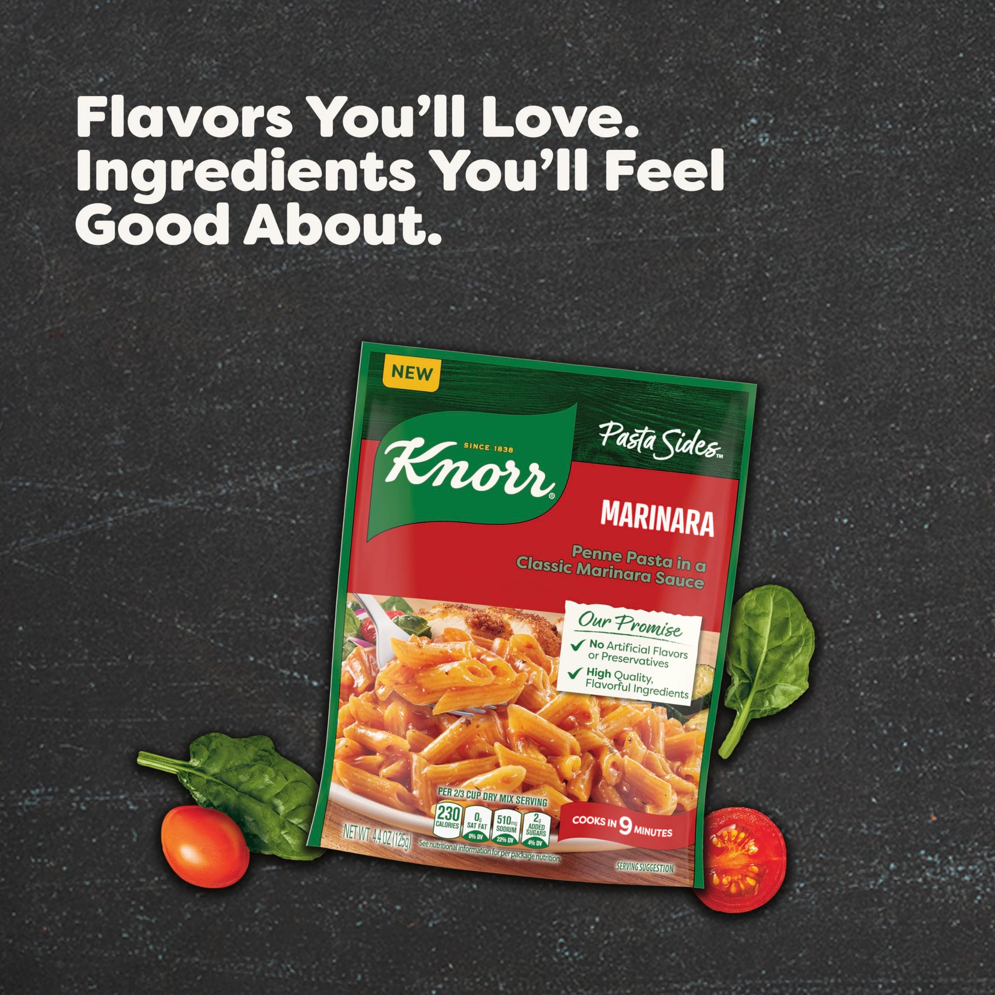 Knorr Pasta Sides Marinara Pasta for a Delicious + Quick Side Dish, 4.4 oz