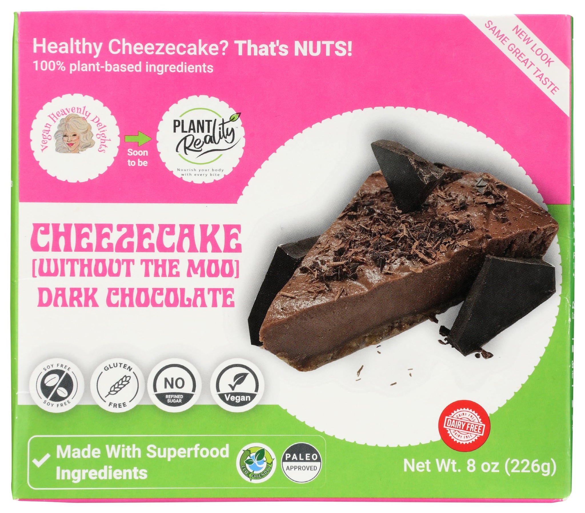 VEGAN HEAVENLY DELIGHTS Dark Chocolate Nutz For Cheezecake, 8 OZ