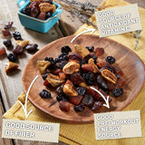 Happy Village Organic Dried Fruit Mix - Apricots, Figs, Strawberries & Tart Cherries, 20 OZ - Kosher, Non-GMO, No Refined Sugar, Vegan, Unsulfured
