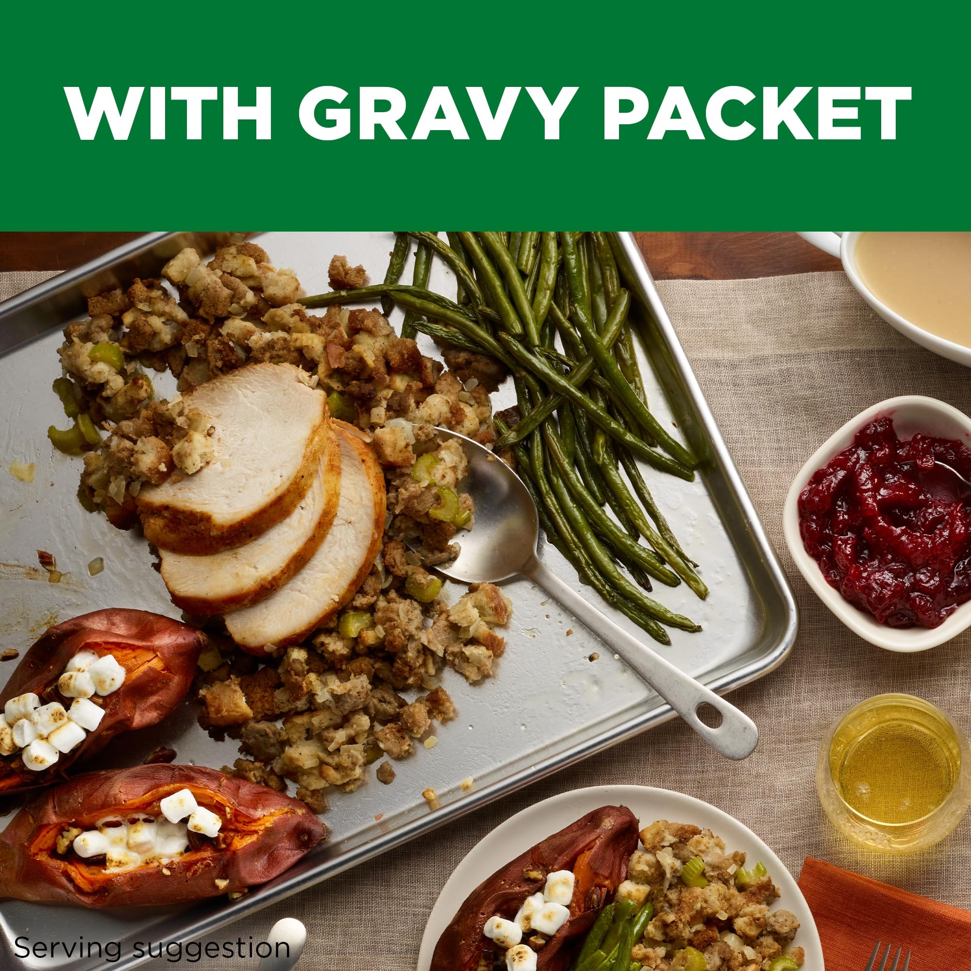 Jennie-O, Frozen Oven Ready Boneless Turkey Breast with Gravy Packet, 2.75 lb