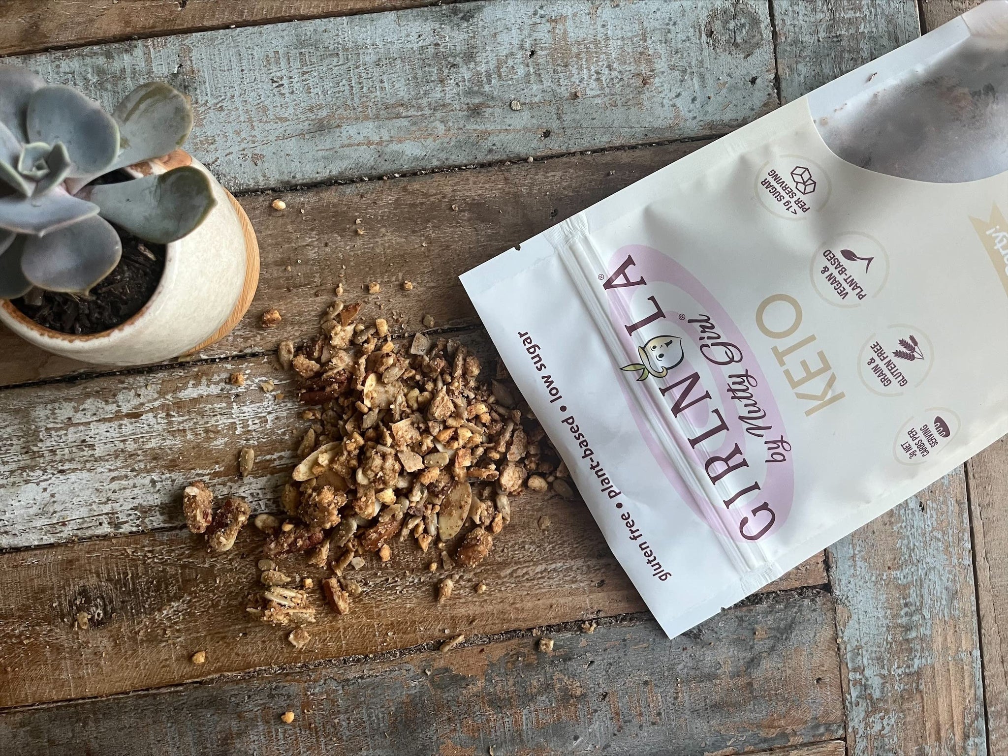 Nutty Girl Keto Girlnola® | Low Sugar Granola Cereal | Let's Peanut Butter Party | 10 oz Pouch