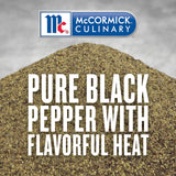 McCormick Culinary Pure Ground Black Pepper, 18 oz - One 18 Ounce Container of Bulk Black Pepper Finely Ground, Perfect for Chefs and Pepper Shaker