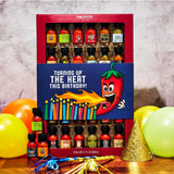 Thoughtfully Gourmet Birthday Hot Sauce Sampler Gift Set, 30-Pack with Flavors Like Garlic Herb & Apple Whiskey, Gift Wrapped for Birthdays