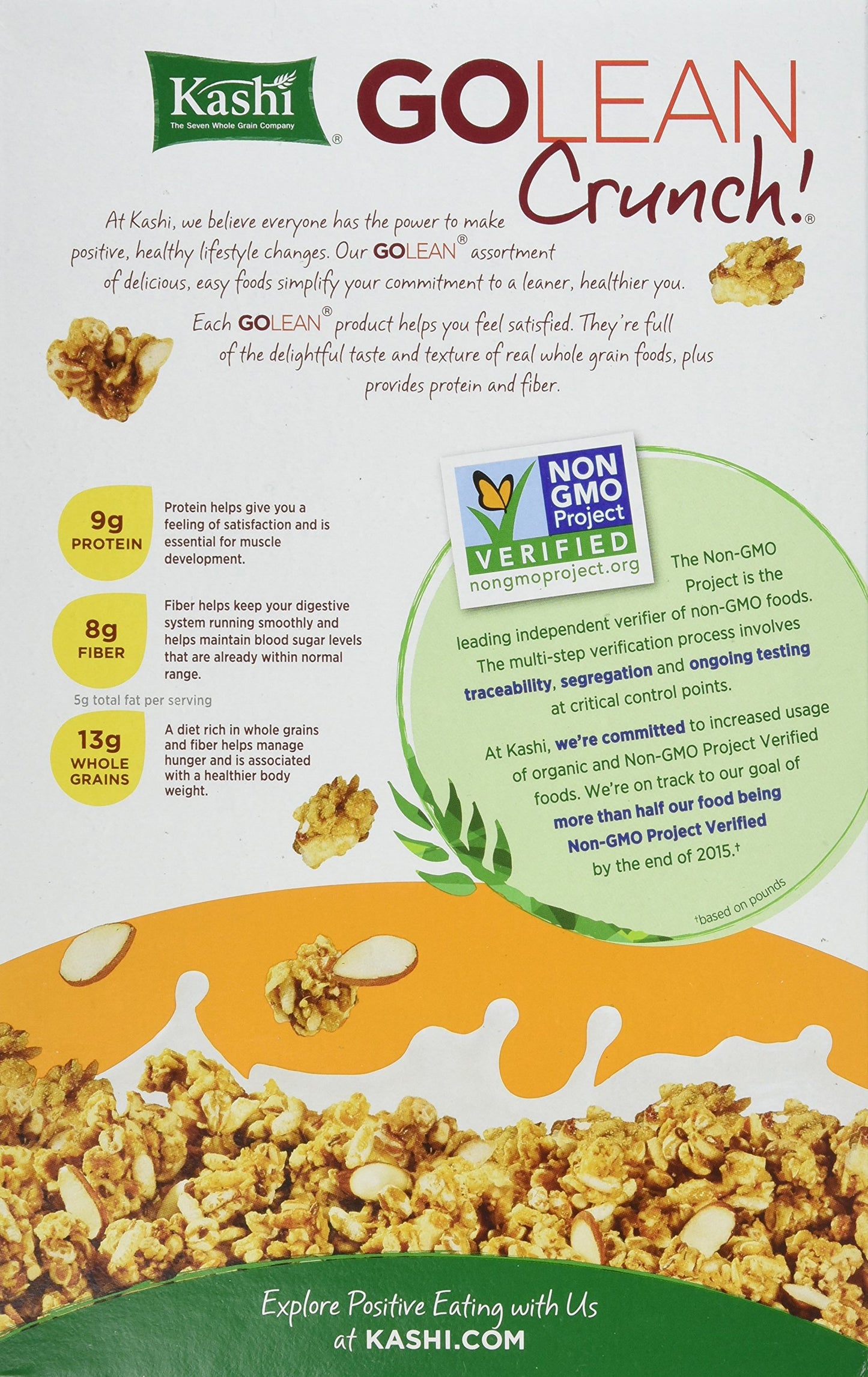 Kashi GoLean Crunch, Honey Almond Flax Cereal, 14 oz