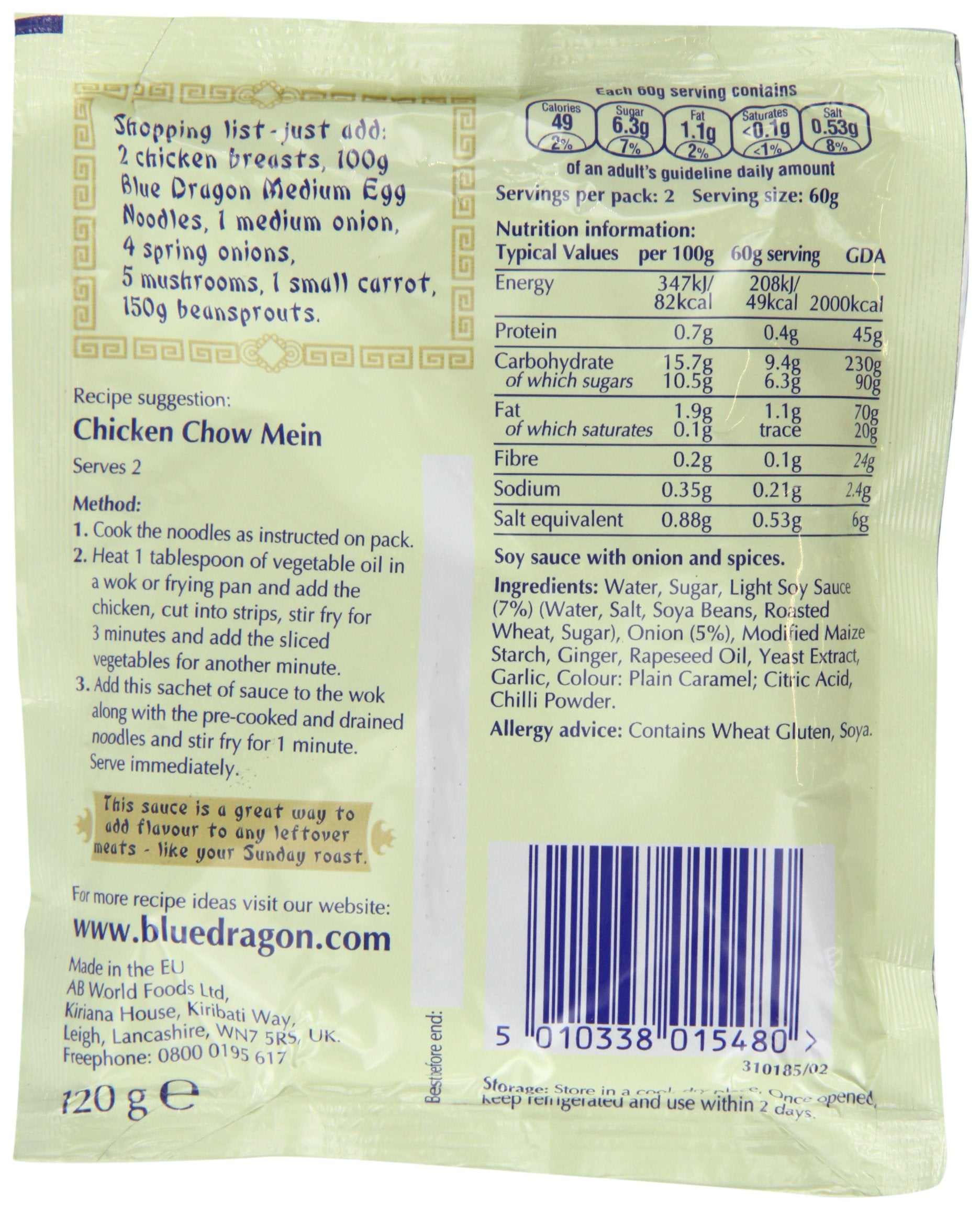 Blue Dragon Chow Mein Stir Fry 120g