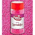 Bakers Choice Pink Sprinkles for Baking - Jimmies Sprinkles for Ice Cream Toppings - Dairy Free, Kosher 2.8 oz