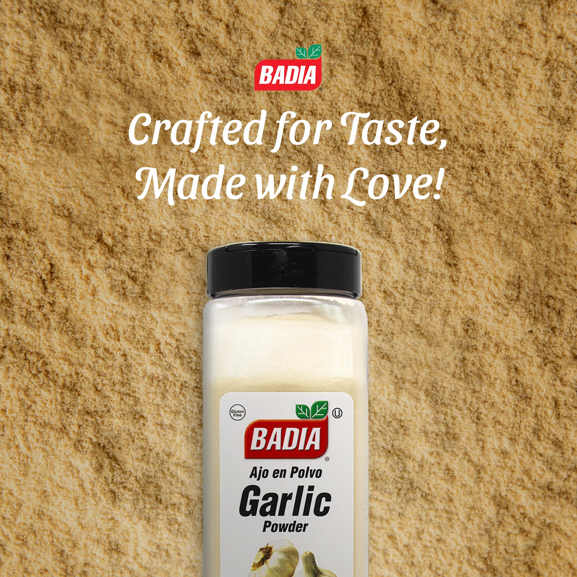 Badia Garlic Powder, 16 oz - Premium Garlic Powder for Cooking, Seasoning & Spice Blends, Freshly Ground and Flavorful