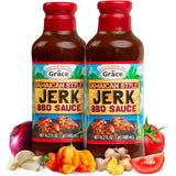 Grace Jamaican Style Jerk BBQ 16oz - 2 Pack Jamaican Jerk Seasoning, Marinade & Dipping Sauce - Best Hot Barbecue Sauce -