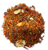 Nelson's Tea Cherry Almond Rooibos Loose Leaf Tea: Blend of Green and Red Rooibos, Chopped Almonds, and Safflower - Almond Tea Experience with Sweet
