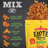 Three Amigos - Elote Mexican Street Corn Snack Mix- Deliciously Crunchy, Tangy, Hot, Sweet & Spicy Snacks - Gourmet Roasted Variety Food Snacks