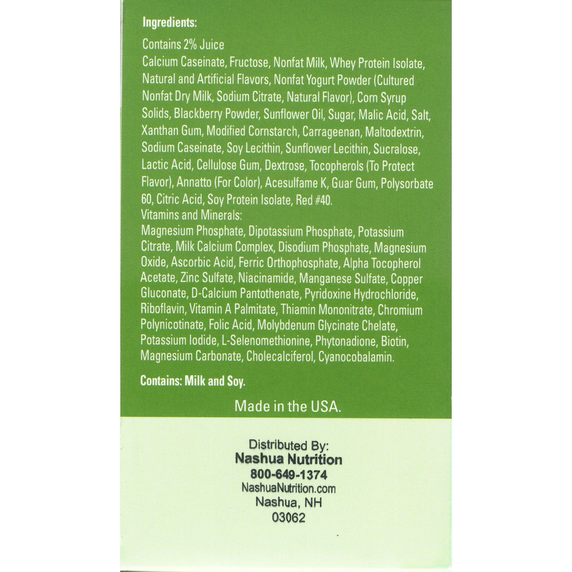 Weight Loss Systems Meal Replacement Smoothie - Berry Creme - High Protein 15g - Low Carb - Vitamins and Minerals - (7/Box)