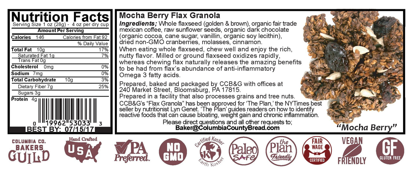 Flax Granola Bulk (Mocha Berry)