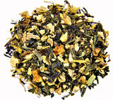 Nelson's Tea - Ginger Orange Peach - Loose Leaf Tea - Sencha green tea, chun mei green tea, ginger root, orange peel, dried peaches, and marigold