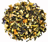 Nelson's Tea - Ginger Orange Peach - Loose Leaf Tea - Sencha green tea, chun mei green tea, ginger root, orange peel, dried peaches, and marigold