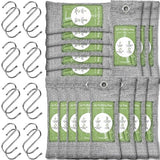 16 Pack Bamboo Charcoal Air Purifying Bag, Activated Charcoal Bags Odor Absorber, Moisture Absorber, Natural Car Air Freshener, Shoe Deodorizer, Odor