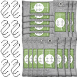 16 Pack Bamboo Charcoal Air Purifying Bag, Activated Charcoal Bags Odor Absorber, Moisture Absorber, Natural Car Air Freshener, Shoe Deodorizer, Odor