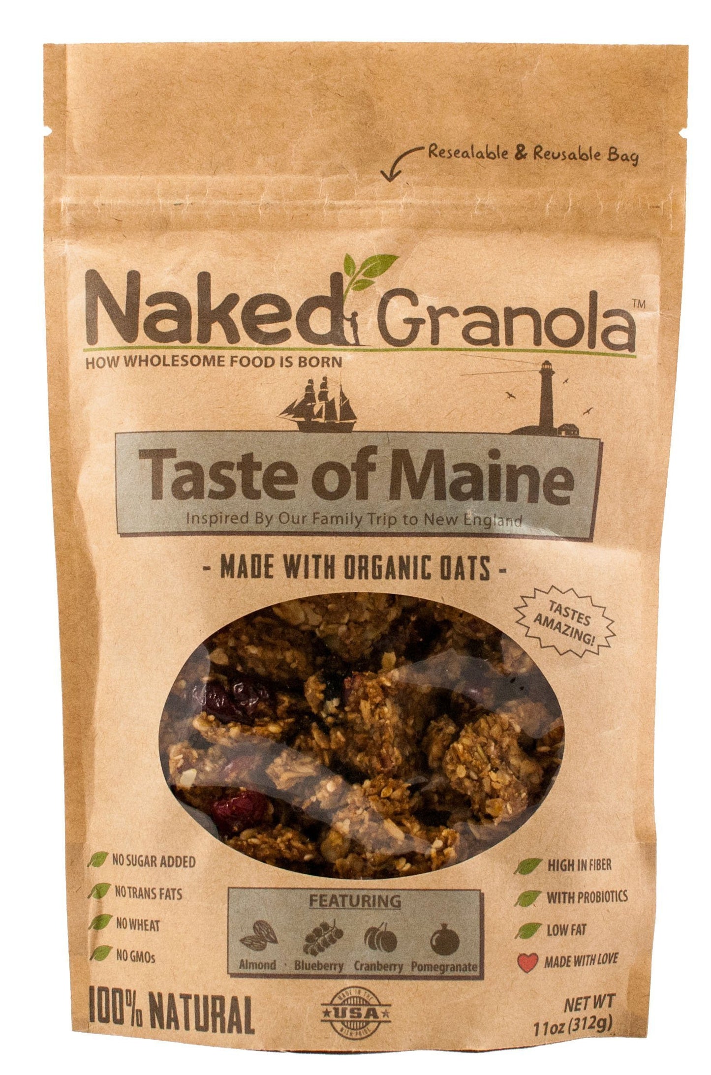 Naked Granola Taste of Maine Bagged Granola, 11 oz