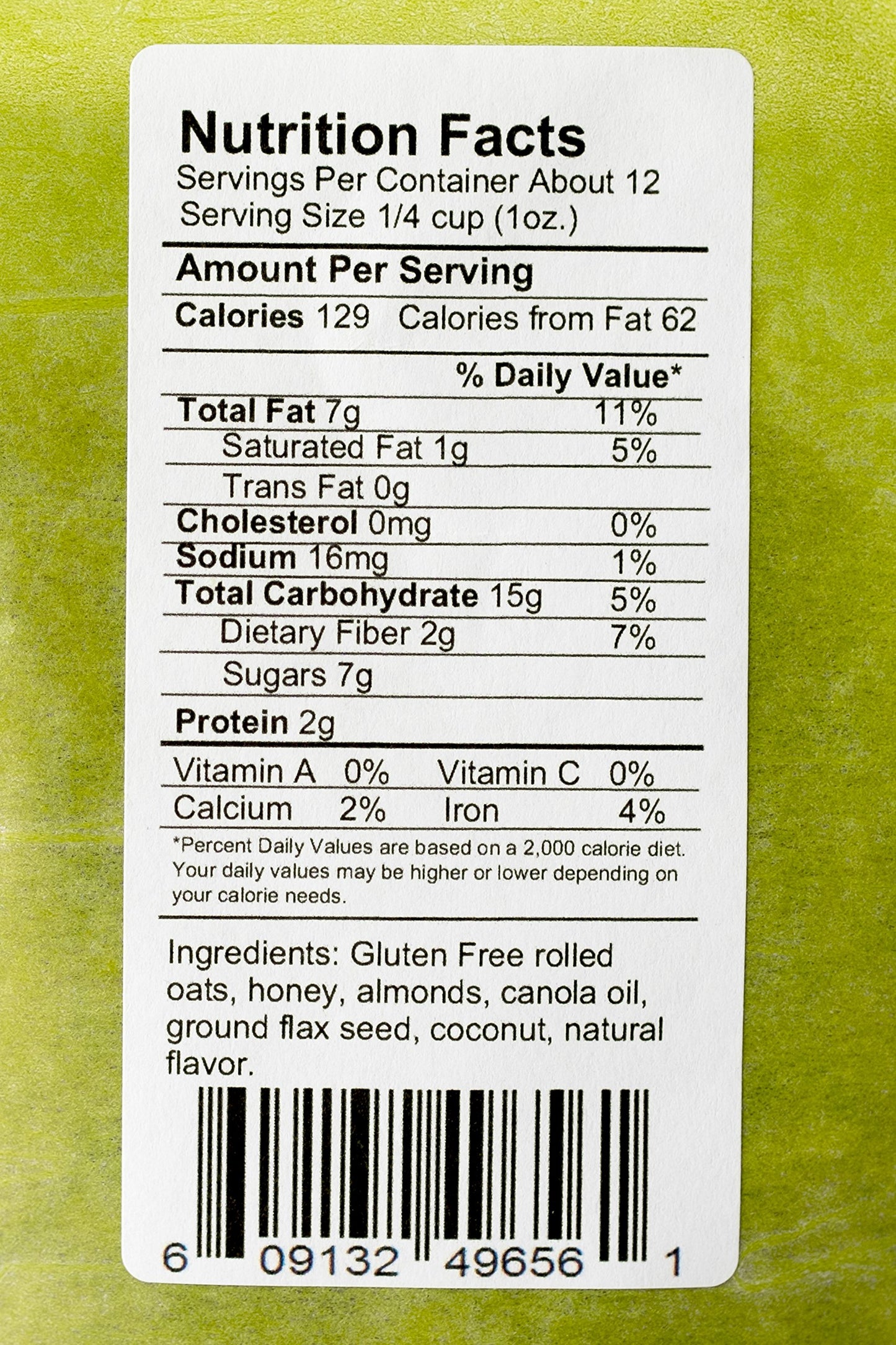 O'Brien's Own Gourmet Granola (Gluten Free Almond) 12 oz. bags, 3 count