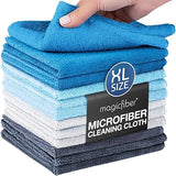 MagicFiber Microfiber Cleaning Cloth - Higher Quality, Larger Size - Micro Fiber Cloth for Cleaning Rags, Dust Cloths, Kitchen Dish Towels (12 Pack