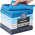 MagicFiber Microfiber Cleaning Cloth - Higher Quality, Larger Size - Micro Fiber Cloth for Cleaning Rags, Dust Cloths, Kitchen Dish Towels (12 Pack