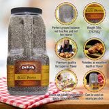 Gourmet Ground Black Pepper by It’s Delish, 5 LB Restaurant Gallon Size Container Jug with Handle | Premium Gourmet Table Grind Black Pepper Bulk