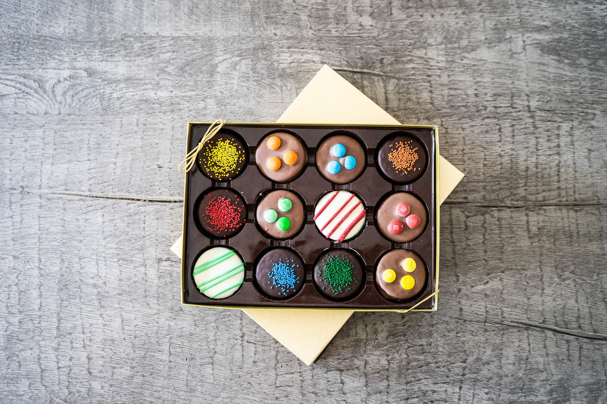 From You Flowers - Rainbow Chocolate Covered Cookies