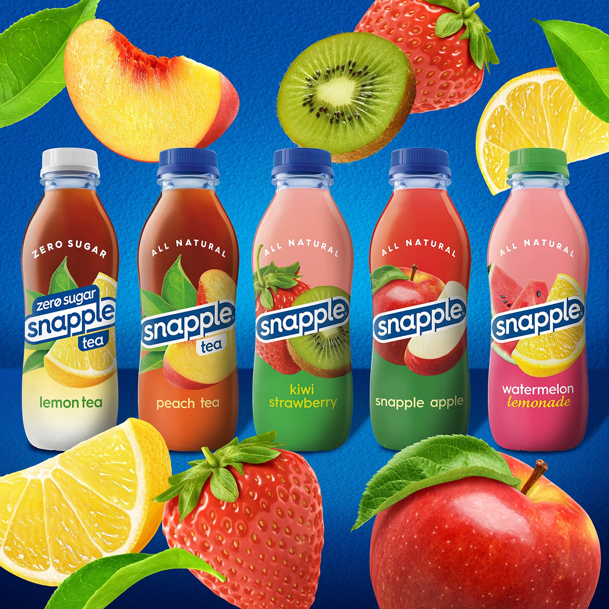 Snapple Apple Juice Drink, 16 Fl Oz Recycled Plastic Bottle, All Natural, No Artificial Flavors Or Sweeteners, Gluten-free, Contains 10% Real Juice 12