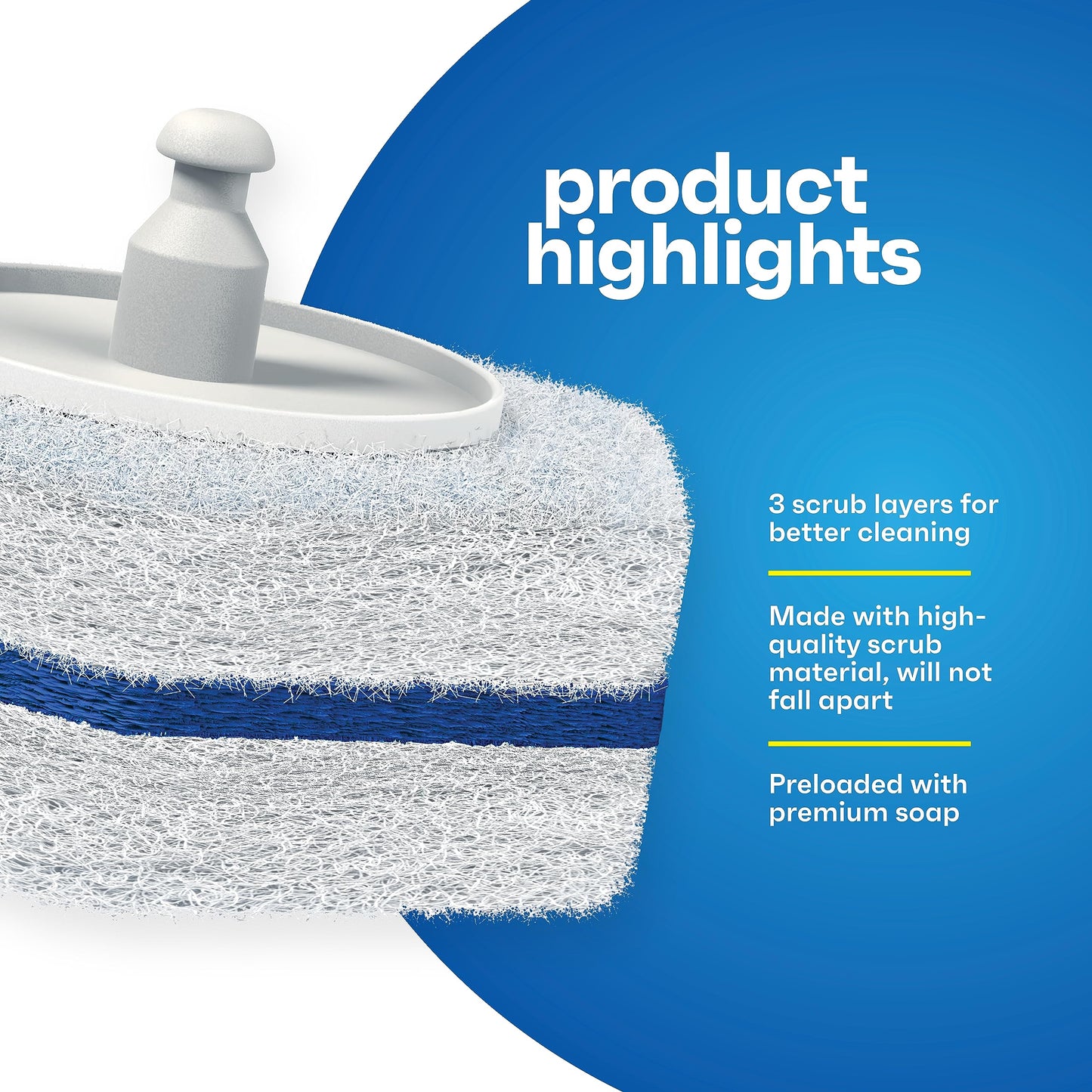 CleanGenius Disposable Prefilled Toilet Cleaning Scrubbers (30 Count)