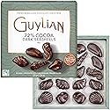 Belgian Dark Chocolate Gift Box, 7.94 oz, 20 pc Gourmet Hazelnut Praliné Seashells by GuyLian, 72% Cocoa Intense Dark Chocolate Candy for Women